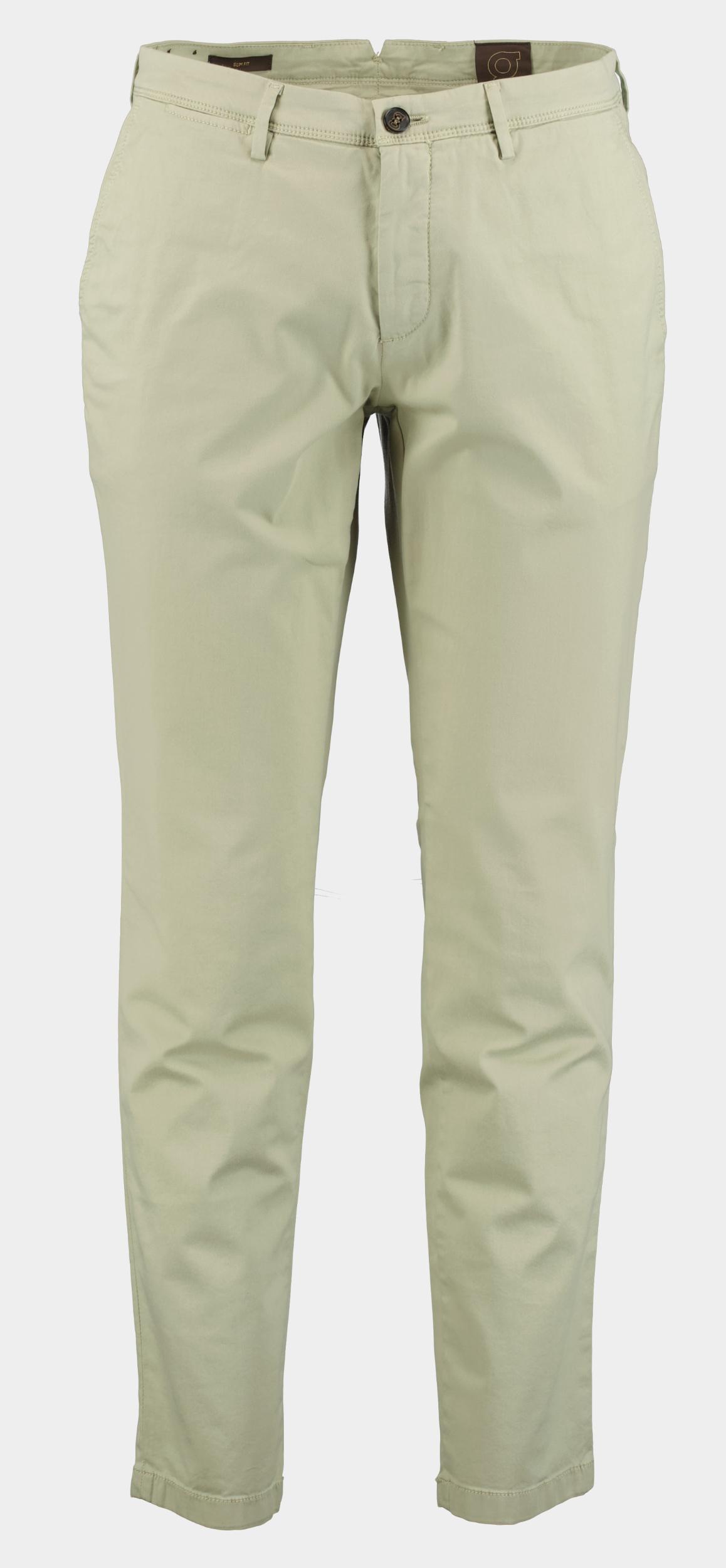 69% Korting G-design Katoenen Broek Groen Hose Flatfront Slim Fit SUBWAY 69431/1072 | Bos Men Shop