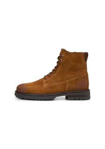 Marc OߴPolo Herren Boots aus Leder zum Schnüren, Braun (Cognac), 42