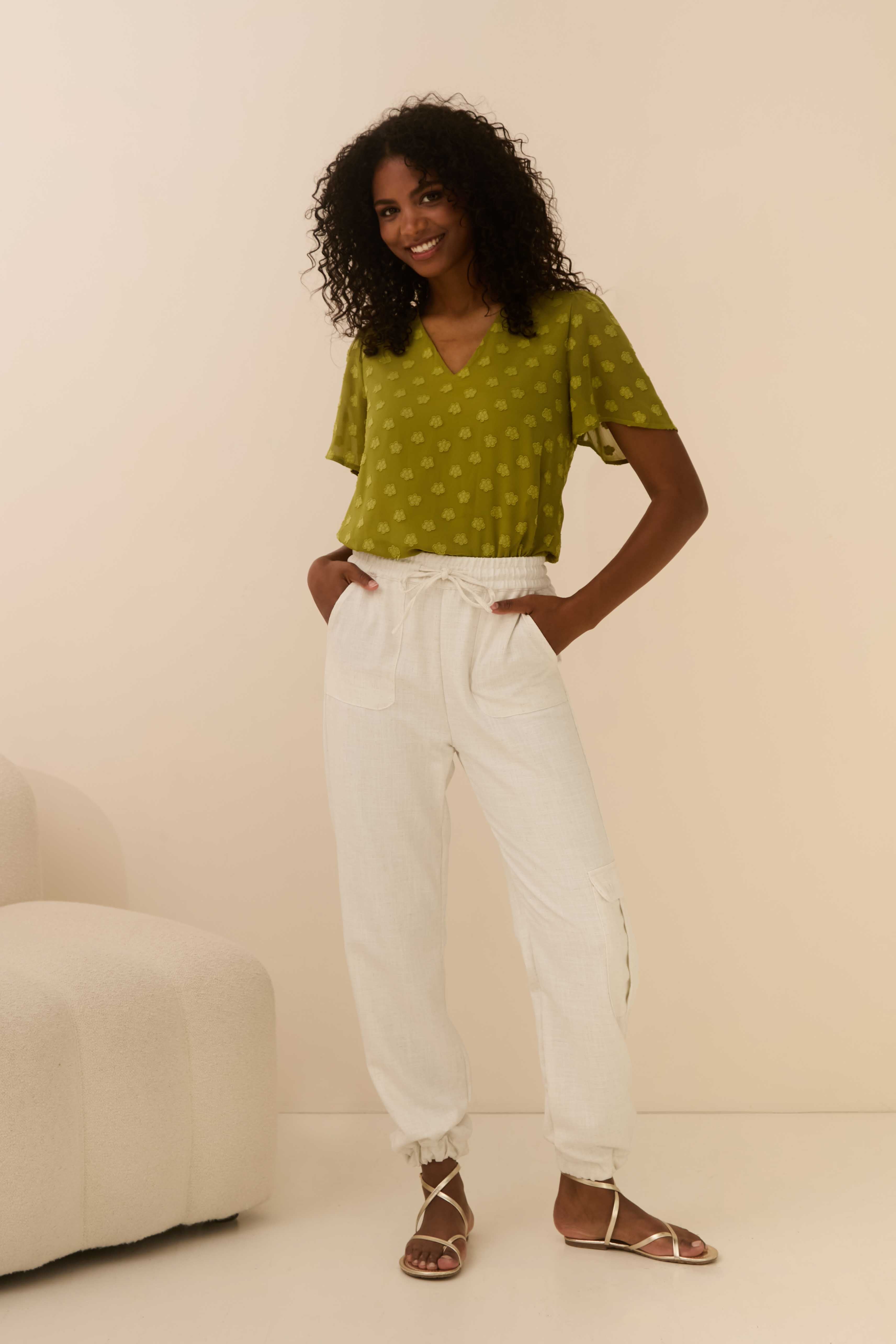 Broek Evelina | White
