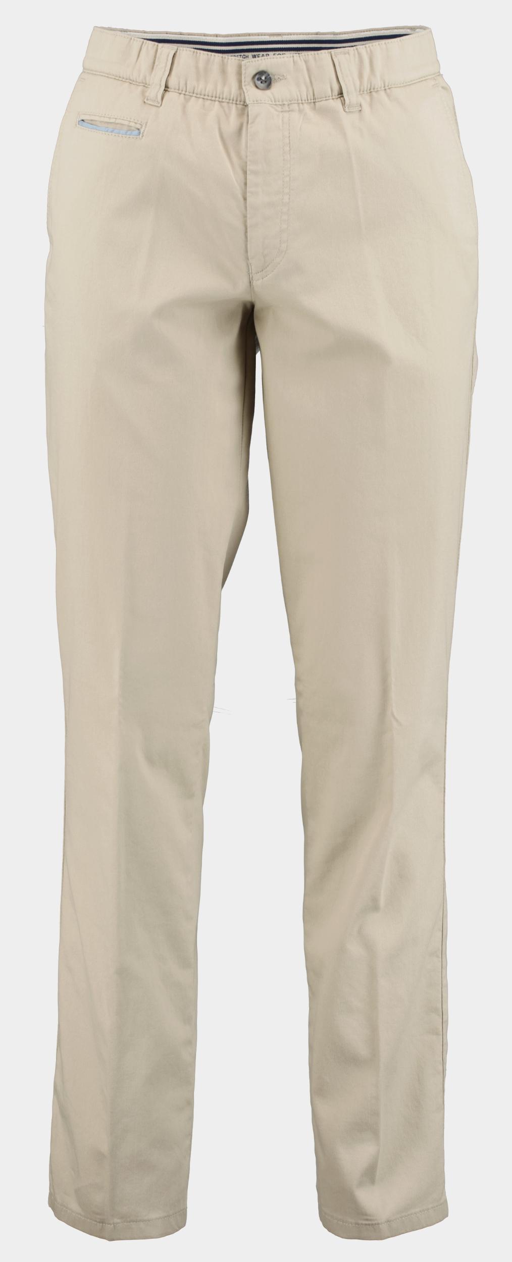 55% Korting F043 Katoenen Broek Beige Stretch Katoen Flatfront 2056.1.11.224/100 | Bos Men Shop
