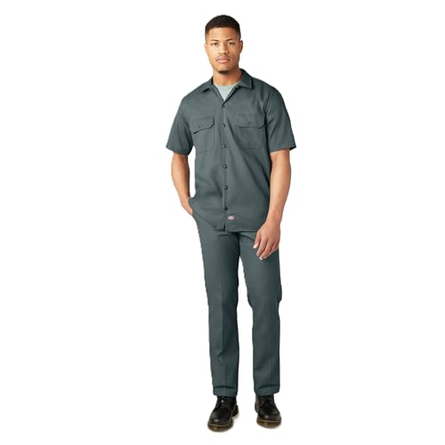 Dickies Arbeitshemd für Herren, kurzärmelig, Lincoln Green, 5XL Groß Tall