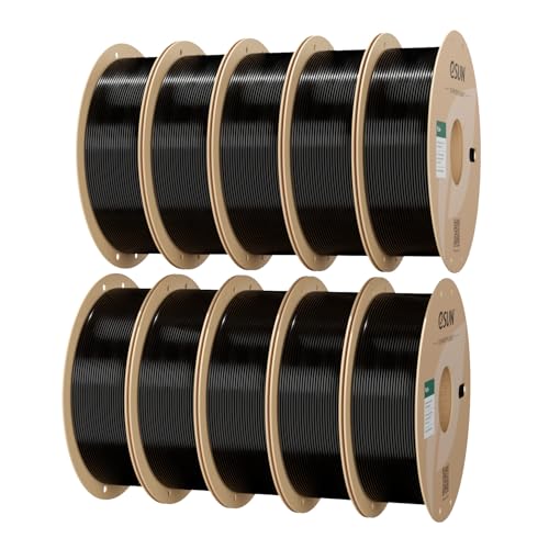 eSUN 10KG PLA+ Filament 1.75 mm, Schwarz