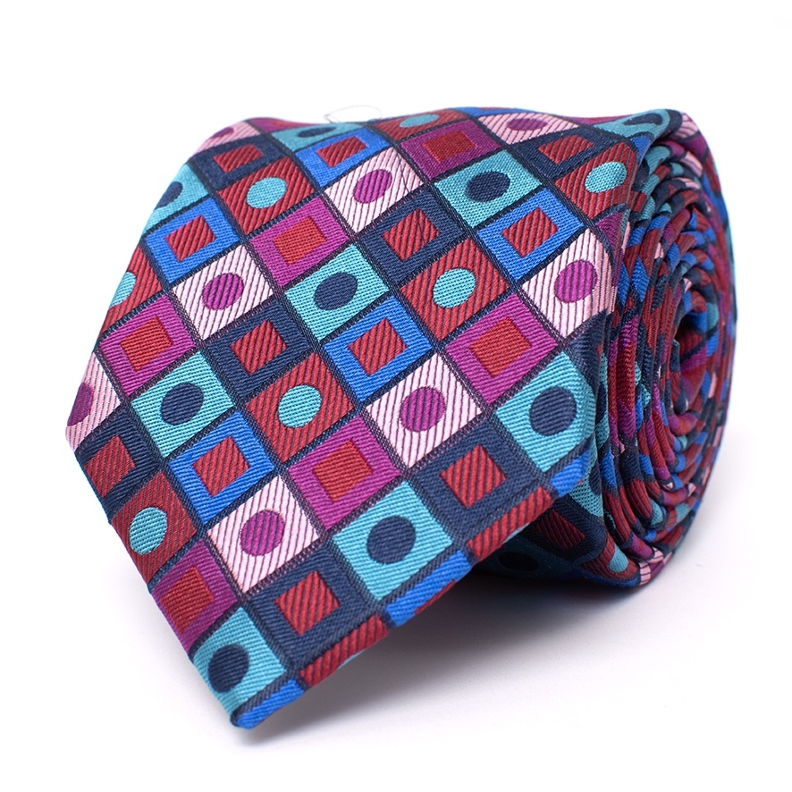Tresanti DALIANO Silk tie with geo pattern Multi (TRTIIE366 - 1000)