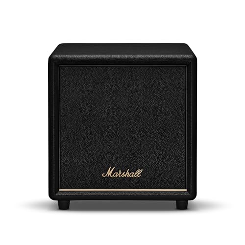 Marshall Heston Sub 200 Tiefer Subwoofer für TV, Filme und Musik | Bluetooth LE und Mono RCA Konnektivität - Schwarz