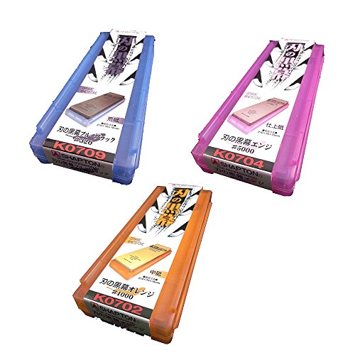 SHAPTON Ha No Kuromaku Keramik-Schleifstein (D-Set) grobe Körnung (#320) + mittlere Körnung (#1000) + feine Körnung (#5000)