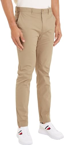 Tommy Hilfiger Herren Chino Hose Denton Essential Twill Stretch, Beige (Beige), 28W/29L