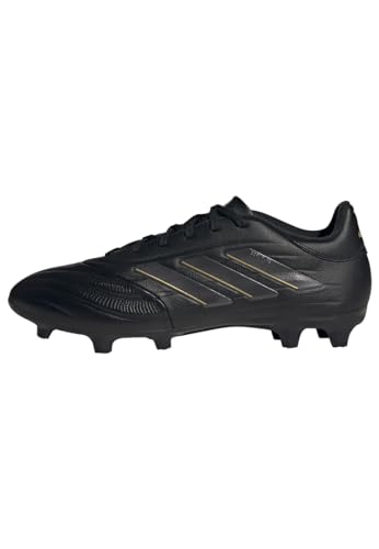 adidas Unisex COPA Pure II League Football Boots Firm Ground, Core Black/Carbon/Gold Metallic, 45 1/3 EU