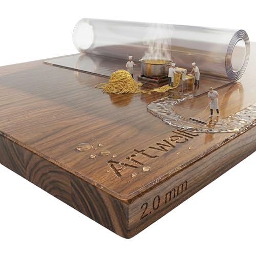 Artwelt Tischdecke Transparent Tischfolie 2.0mm Tischschutz 140X100cm