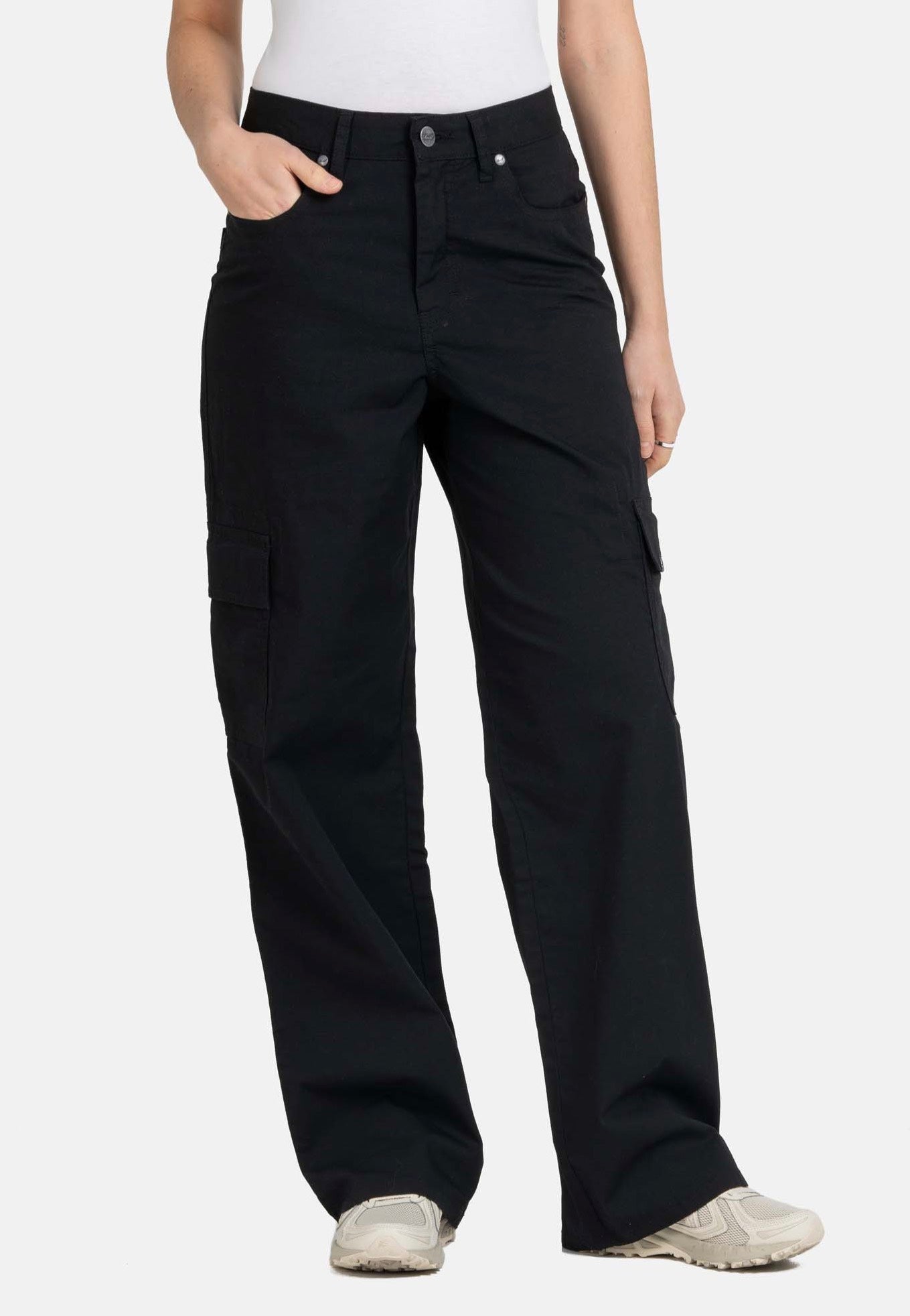 Mia Cargo Deep Black - Pants