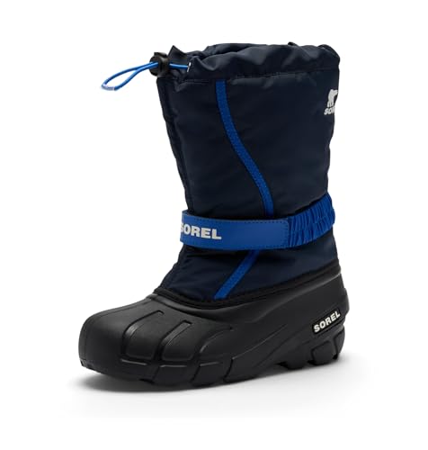 Sorel Little Kids Unisex Big Kids Flurry Boot Schneestiefel, Collegiate Navy/Azul, 12C Regular