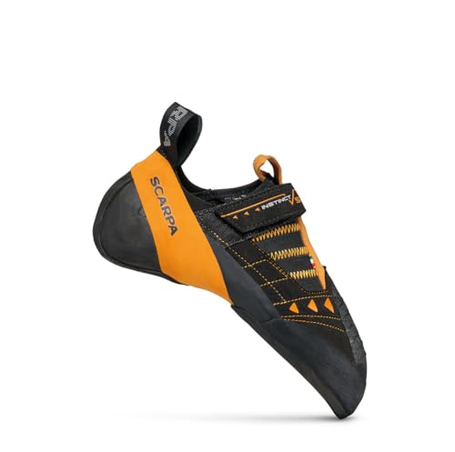 SCARPA Instinct VS Kletterschuhe für Sportklettern und Bouldern, Schwarz/Orange, 46 EU