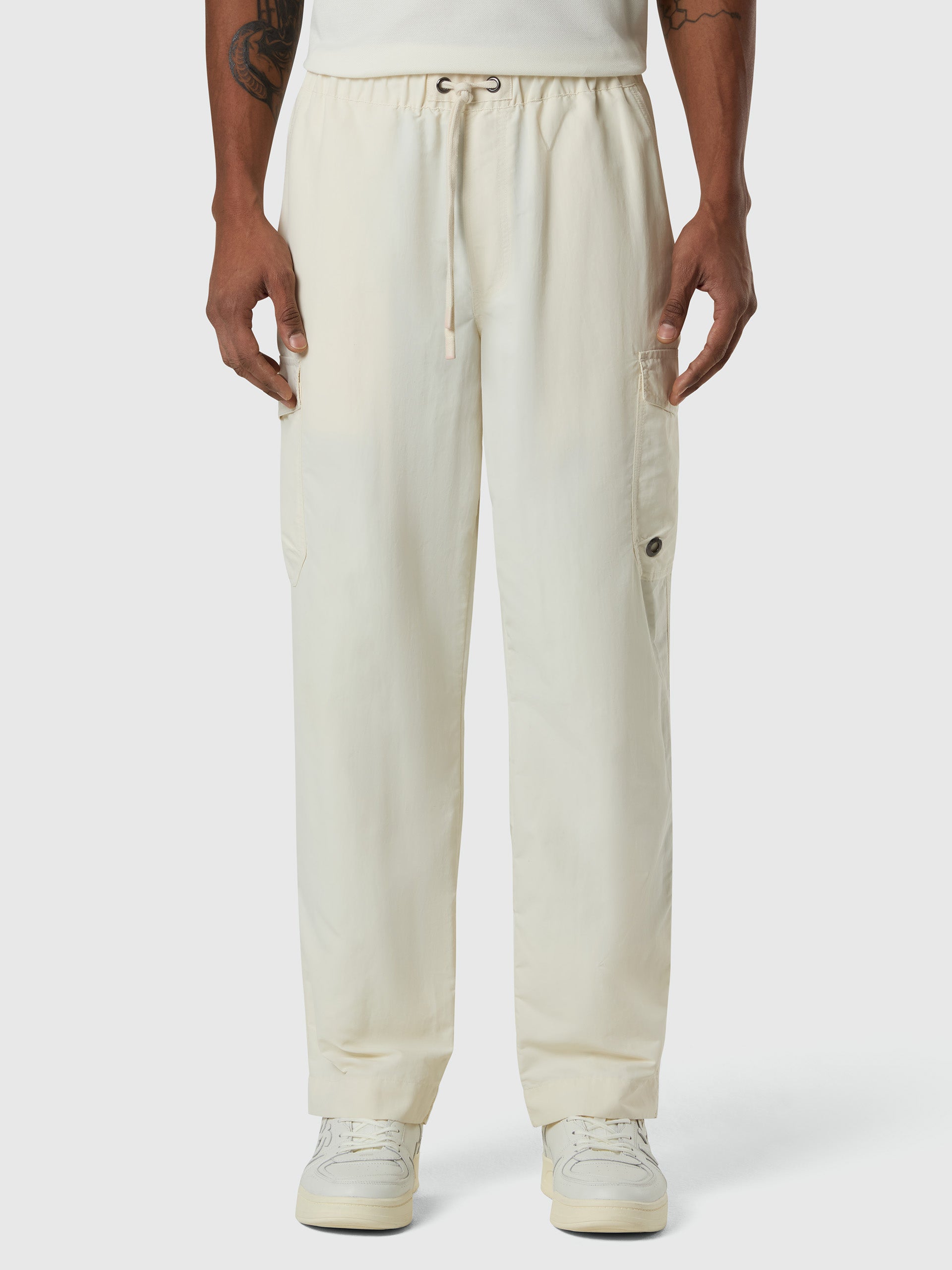 Light poplin cargo pants