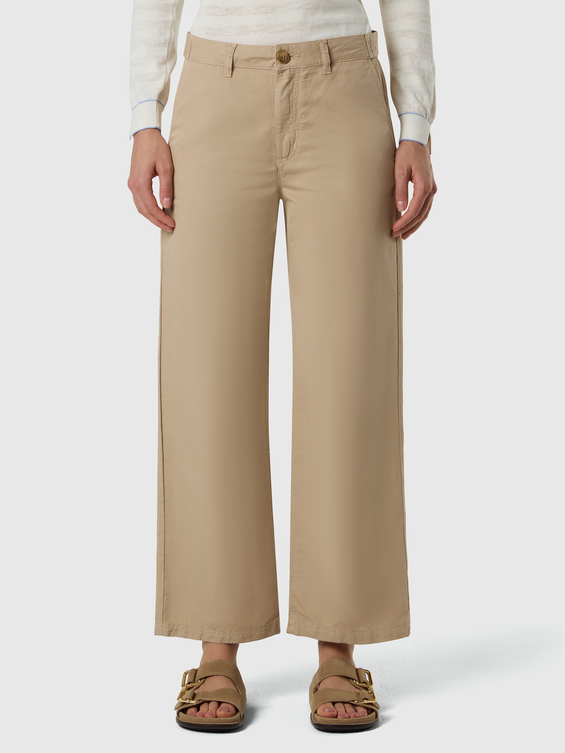 Wide-leg mariner pants