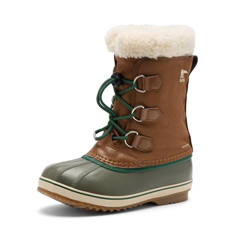 Sorel Unisex Kinder Big Kids Yoot Pac Nylon WpSnow Boots, Velvet Tan Stone Green, 18 EU