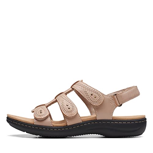 Clarks Laurieann Vine Flache Sandalen für Damen, Sandleder, 6 UK Wide