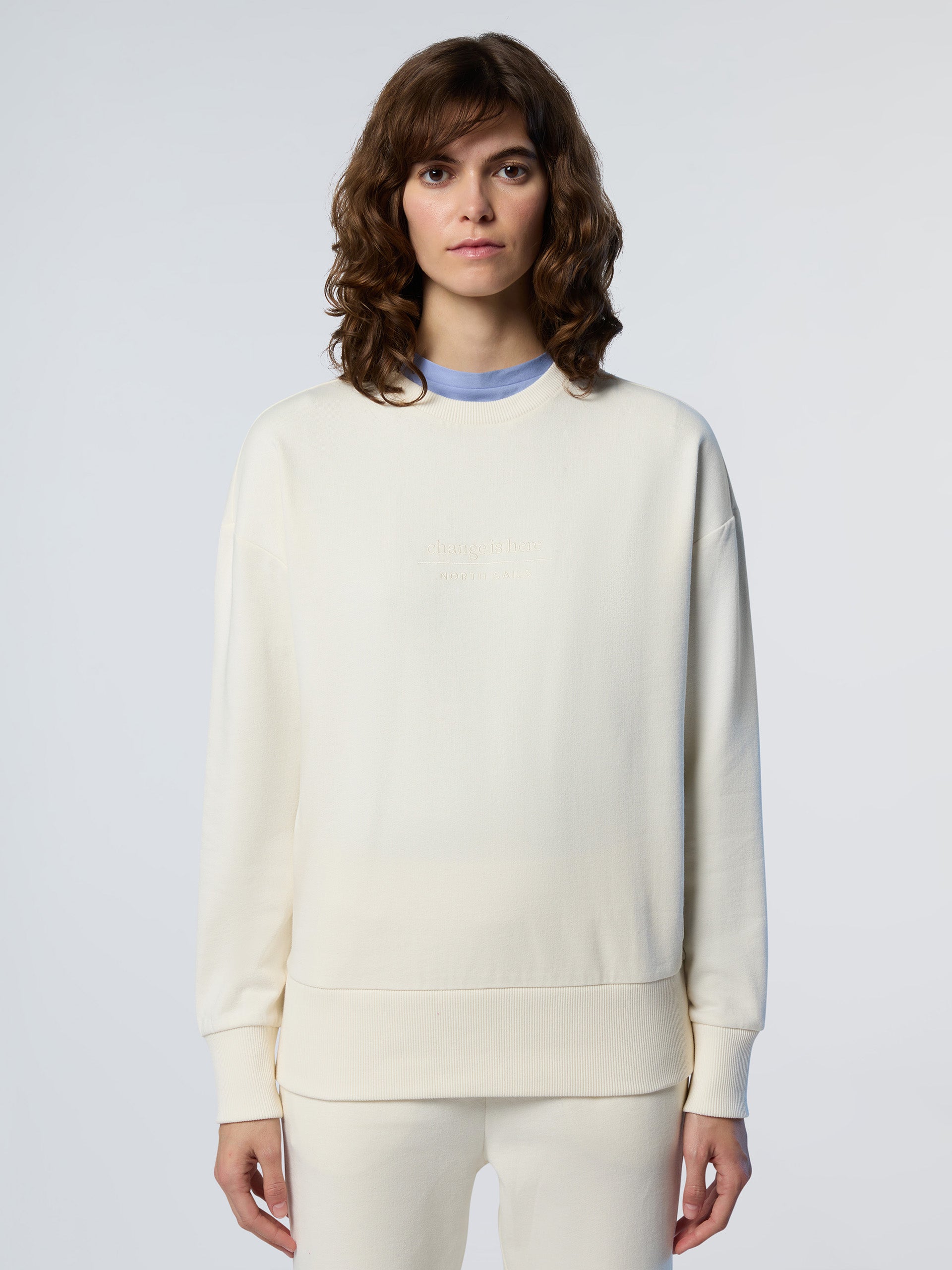 Crew-neck slogan sweatshirt