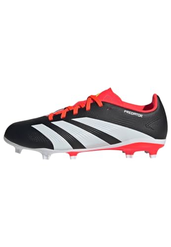 Adidas Unisex Kinder Predator League Firm Ground Football Boots, Core Black/Cloud White/Solar Red, 33 EU