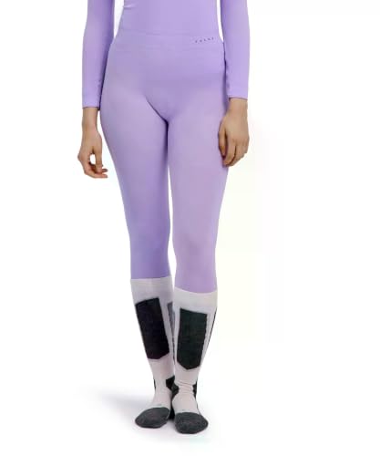FALKE Damen Baselayer-Hose Warm Long W Ti Funktionsmaterial schnelltrocknend 1 Stück, Lila Light Lilac 6819, XS