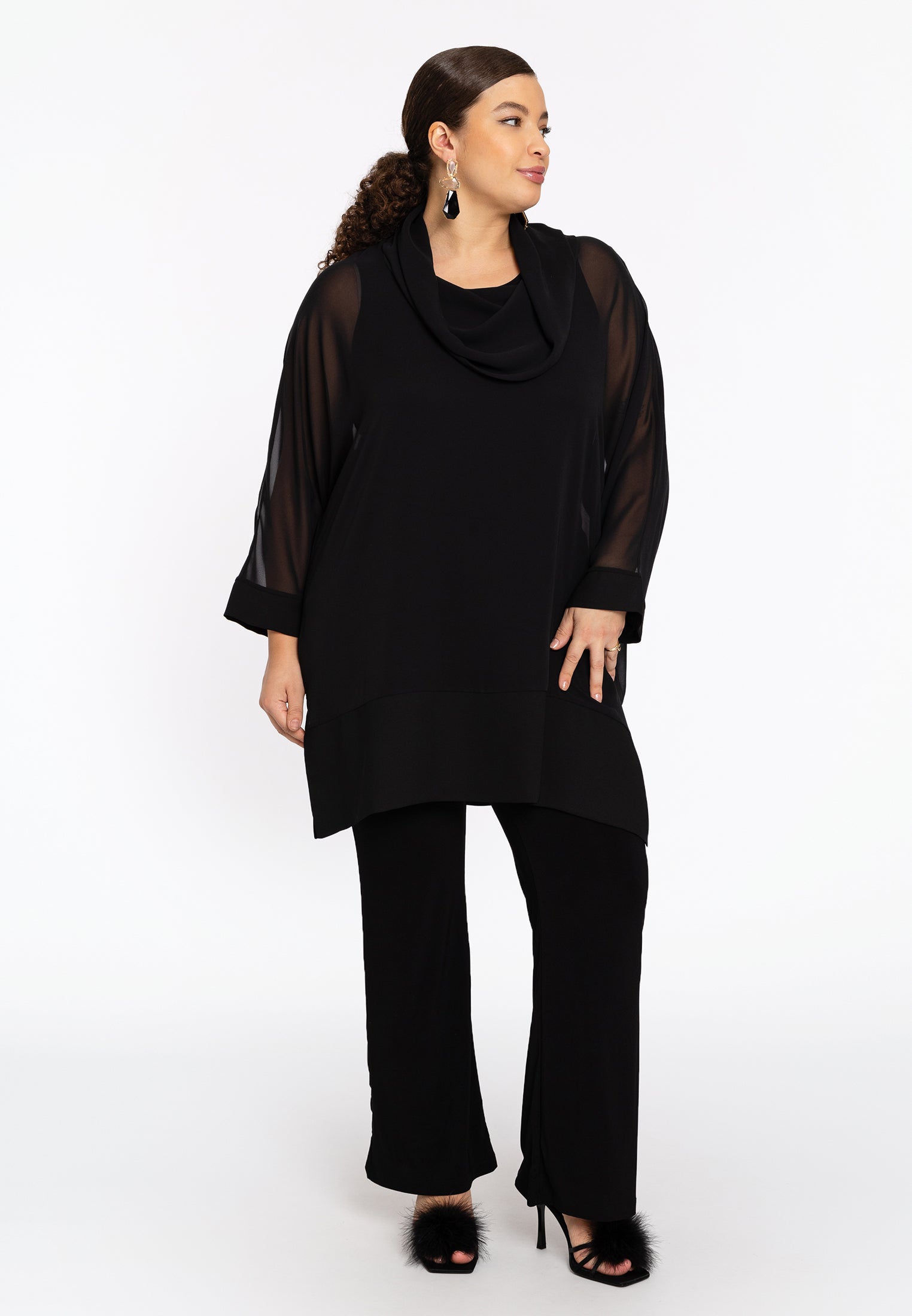 Tuniek met kraag CHIFFON