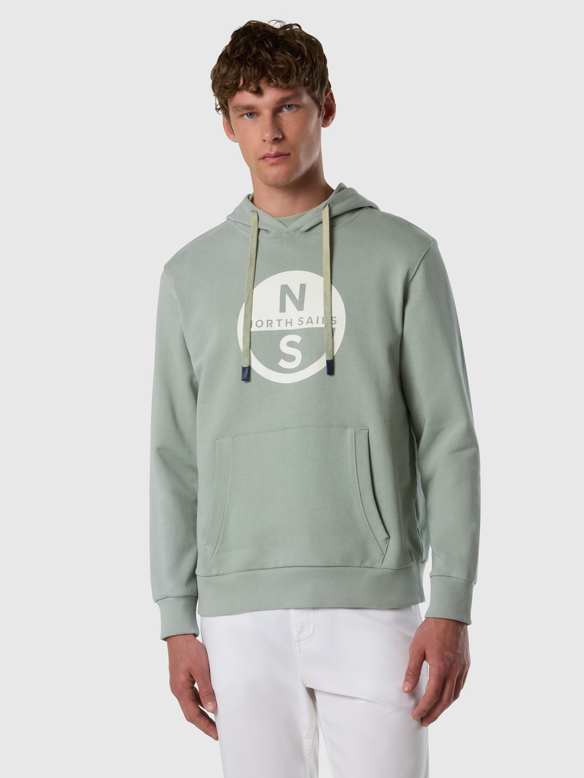 Hoodie with maxi logo print