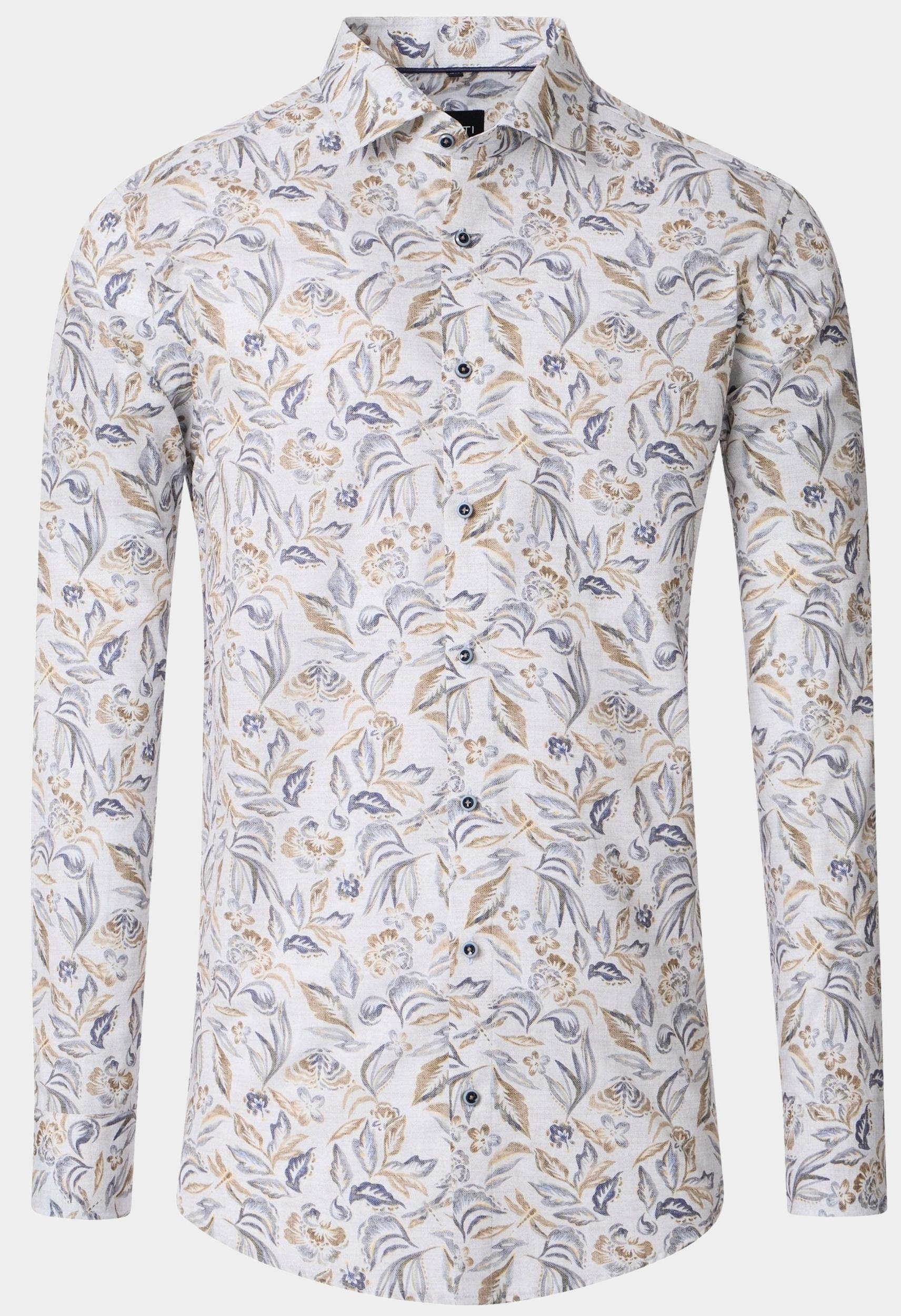50% Korting Venti Business Hemd Lange Mouw Beige Kent Modern Fit 154409800/600 | Bos Men Shop