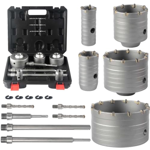 BINOTA 16-teiliges Betonbohrkronen-Set (30-100mm) – SDS-Plus & SDS-Max