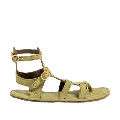 El Naturalista N5687 Bare Sandalen, flache Damen-Sandalen, LIKEN, Größe 38