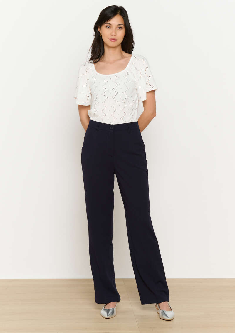 Tailored trousers in crepe