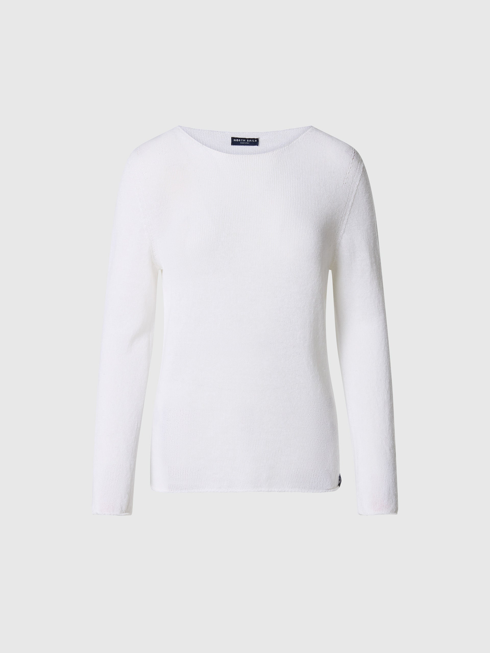 Seamless boat-neck sweater