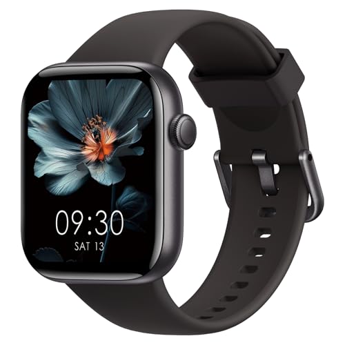 AcclaFit Smartwatch Damen Herren, 1,85" HD Touch Fitnessuhr mit Telefonfunktion, 140+Sportmodi Smart Watch Fitness Tracker mit Pulsmesser Schlafmonitor Schrittzähler,IP68 Fitnessuhr für iOS Schwarz
