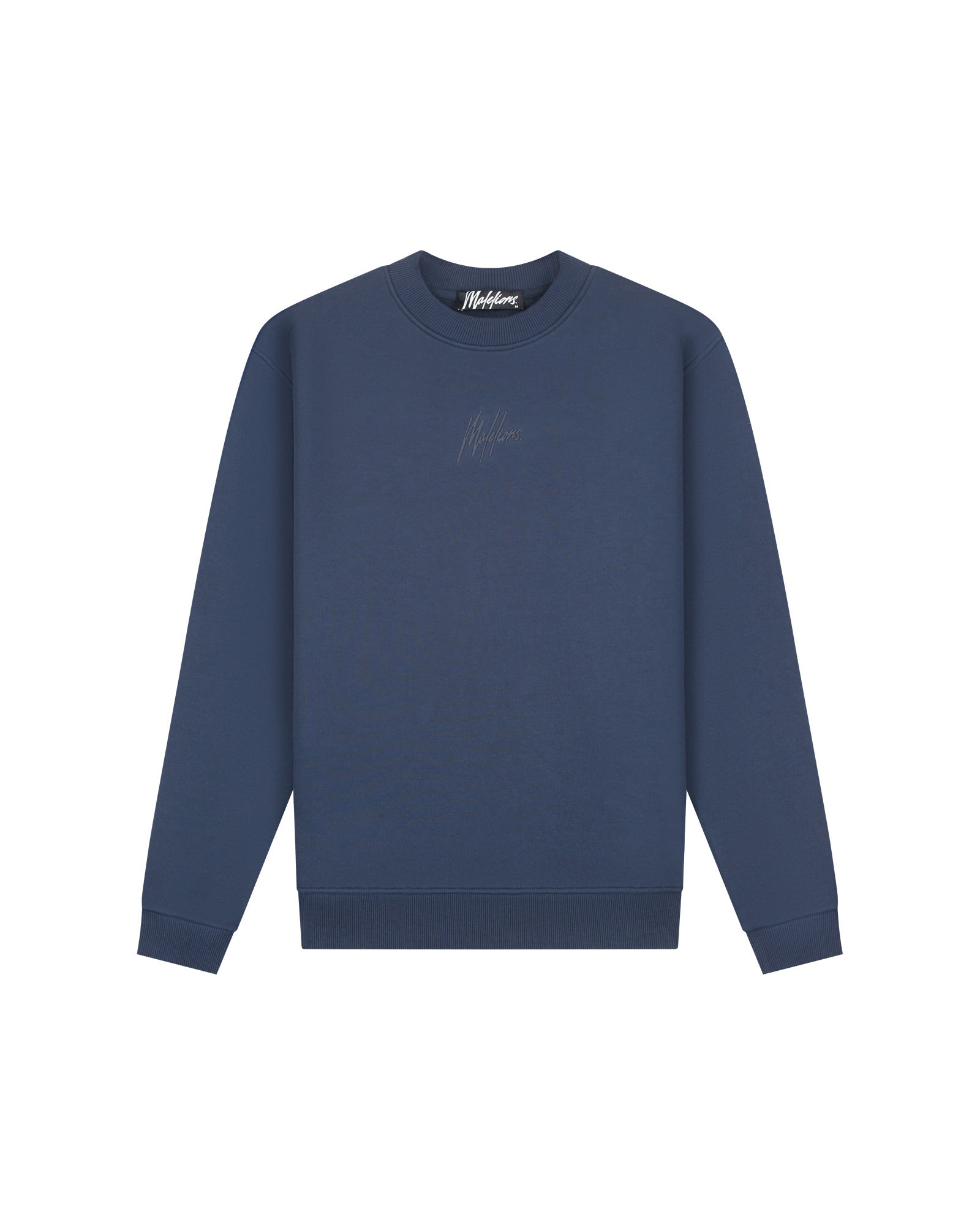 Malelions Men Striped Signature Sweater | Navy