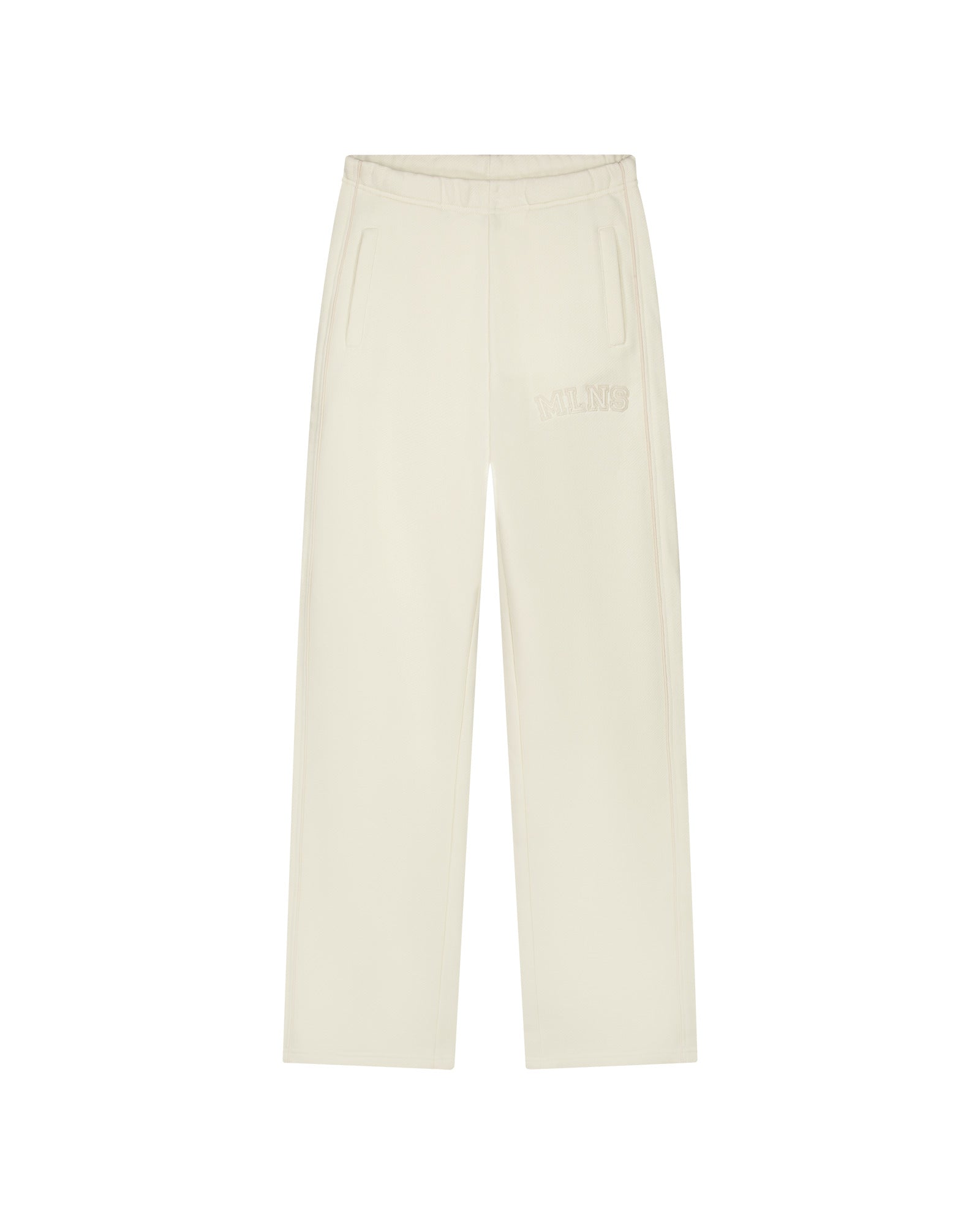 Malelions Women Varsity Straight Leg Sweatpants | Cream