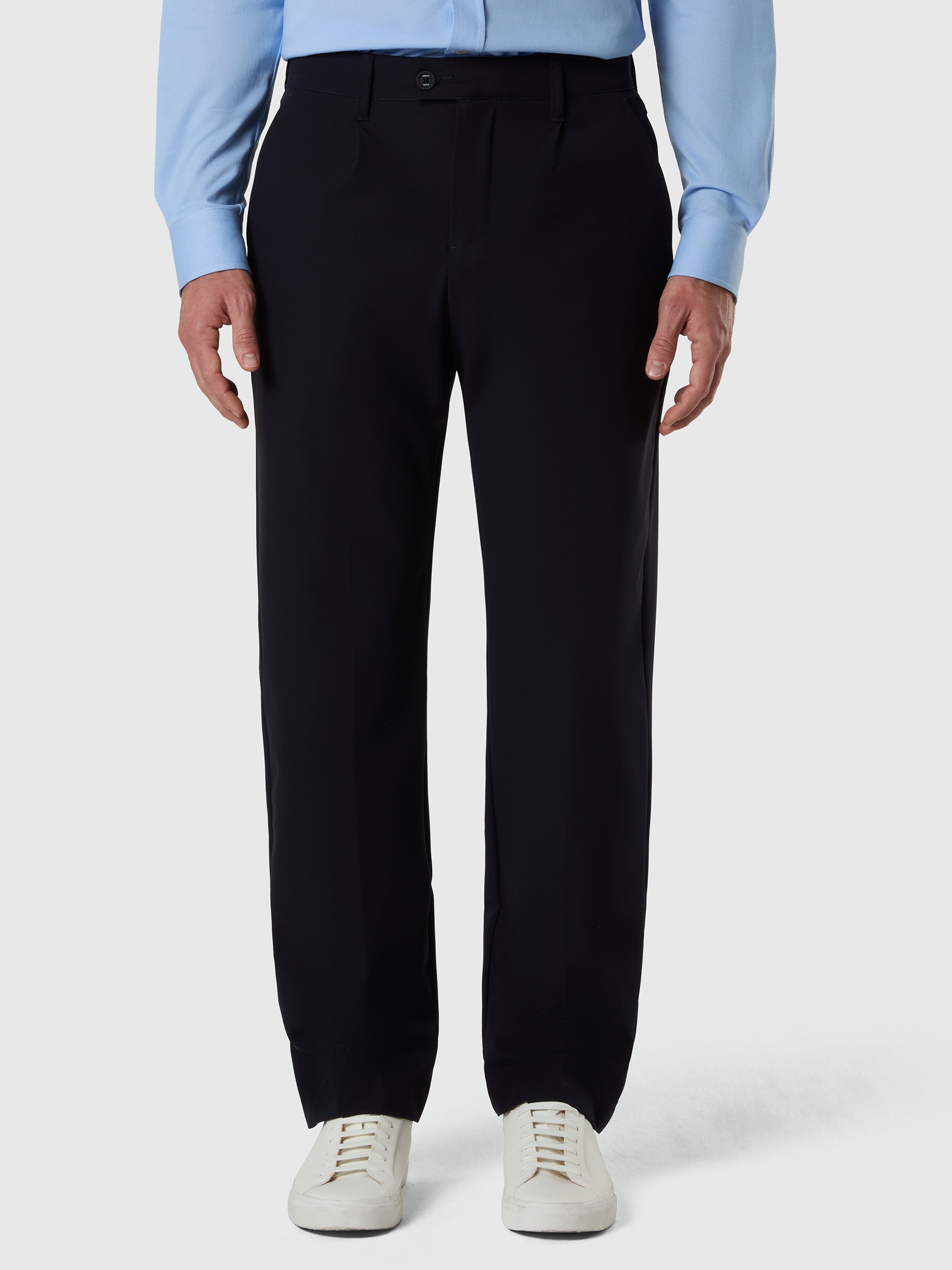 Comfort nylon pleated chinos