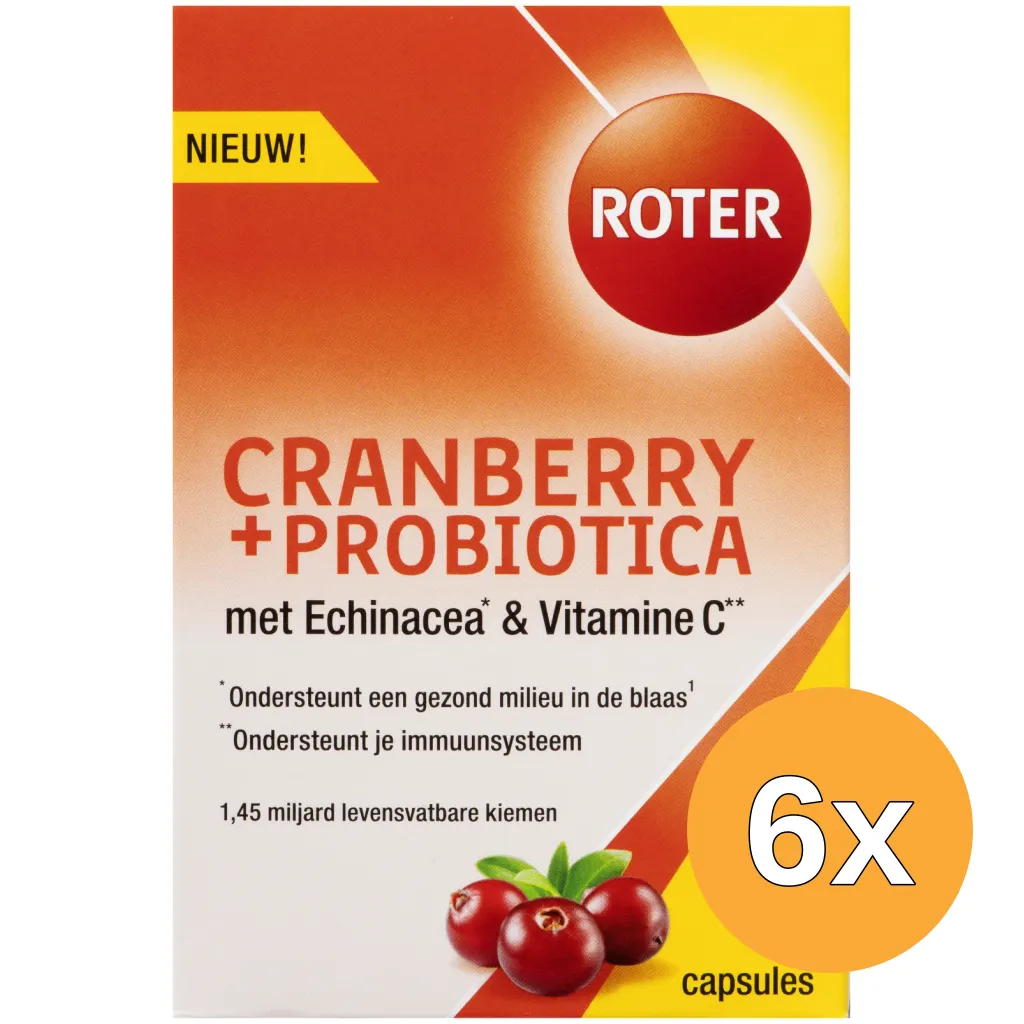 6x Roter Cranberry &amp; Probiotica (30 capsules)