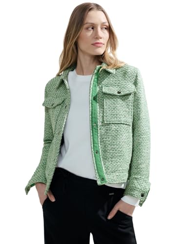 Cecil Damen B212114 Boucle Jacke, celery green, XXL