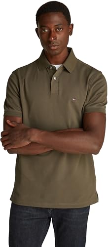 Tommy Hilfiger Herren Poloshirt Kurzarm 1985 Regular Fit, Grün (Army Green), M