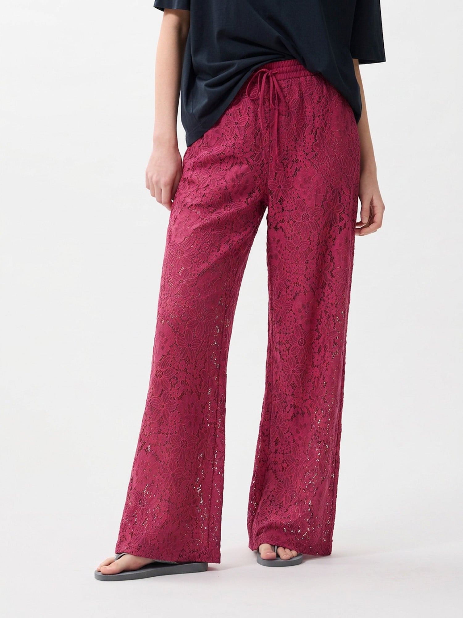 Pull on lace trousers | Cranberry Juice