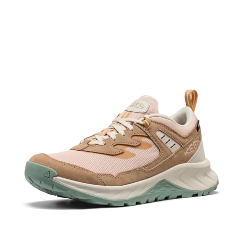 KEEN Hightrail Damen-Wanderschuhe, niedrige Höhe, langlebig, leicht, atmungsaktiv, Leder, wasserdicht, Cameo Rose/Oak Buff, 40 EU