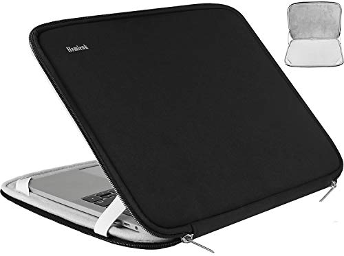 Hsmienk Laptop-Hülle 17 Zoll, strapazierfähige, stoßfeste Schutzhülle, Flip-Case, Aktentaschen-Design, kompatibel mit 17–17,3 Zoll Laptops, Computern, Notebooks, Schwarz