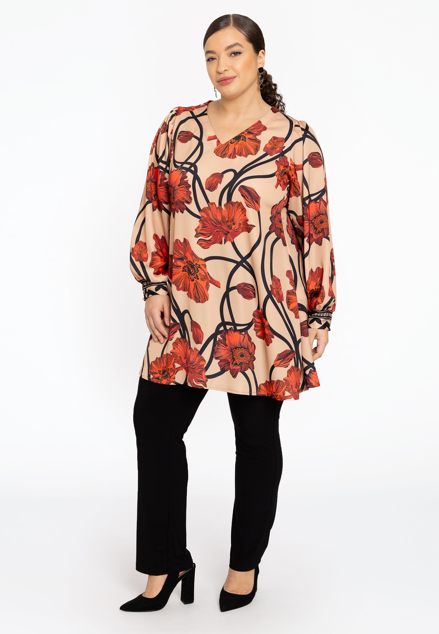 Tuniek wide bottom PAPAVERO