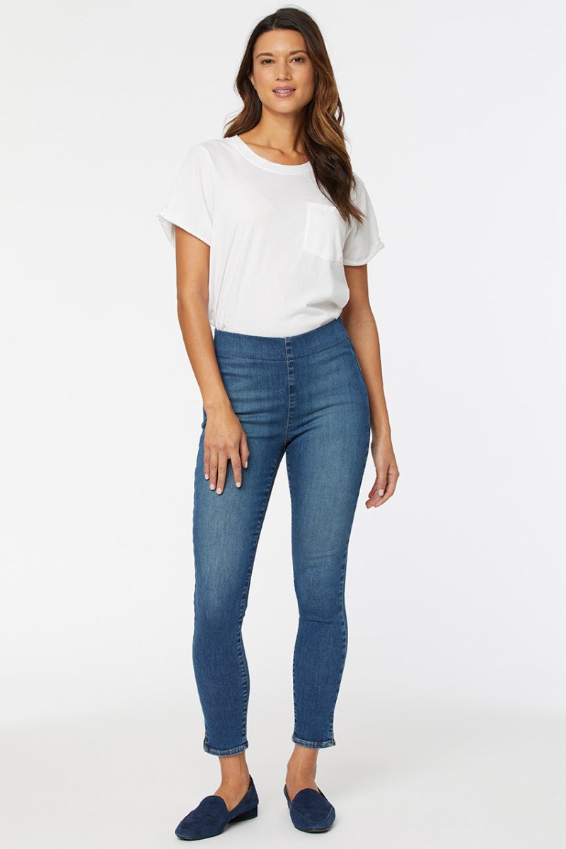 Pull-On Skinny Ankle Mediumblauw SpanSpring™ Denim | Clean Allure
