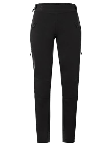VAUDE Damen Fahrrad Isolationshose Minaki Pants, Winddicht, Wasser- und schmutzabweisend, atmungsaktiv, Black Uni, 42