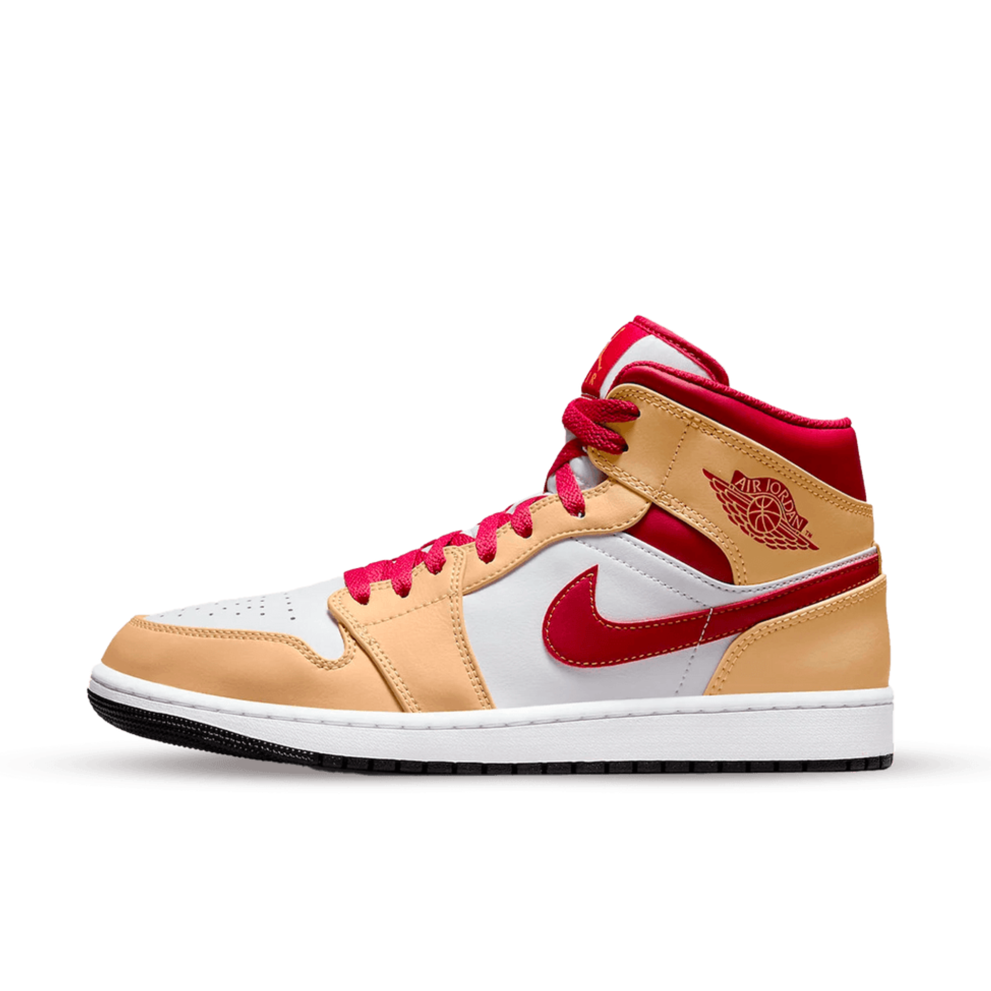 Air Jordan 1 Mid Beige White Red