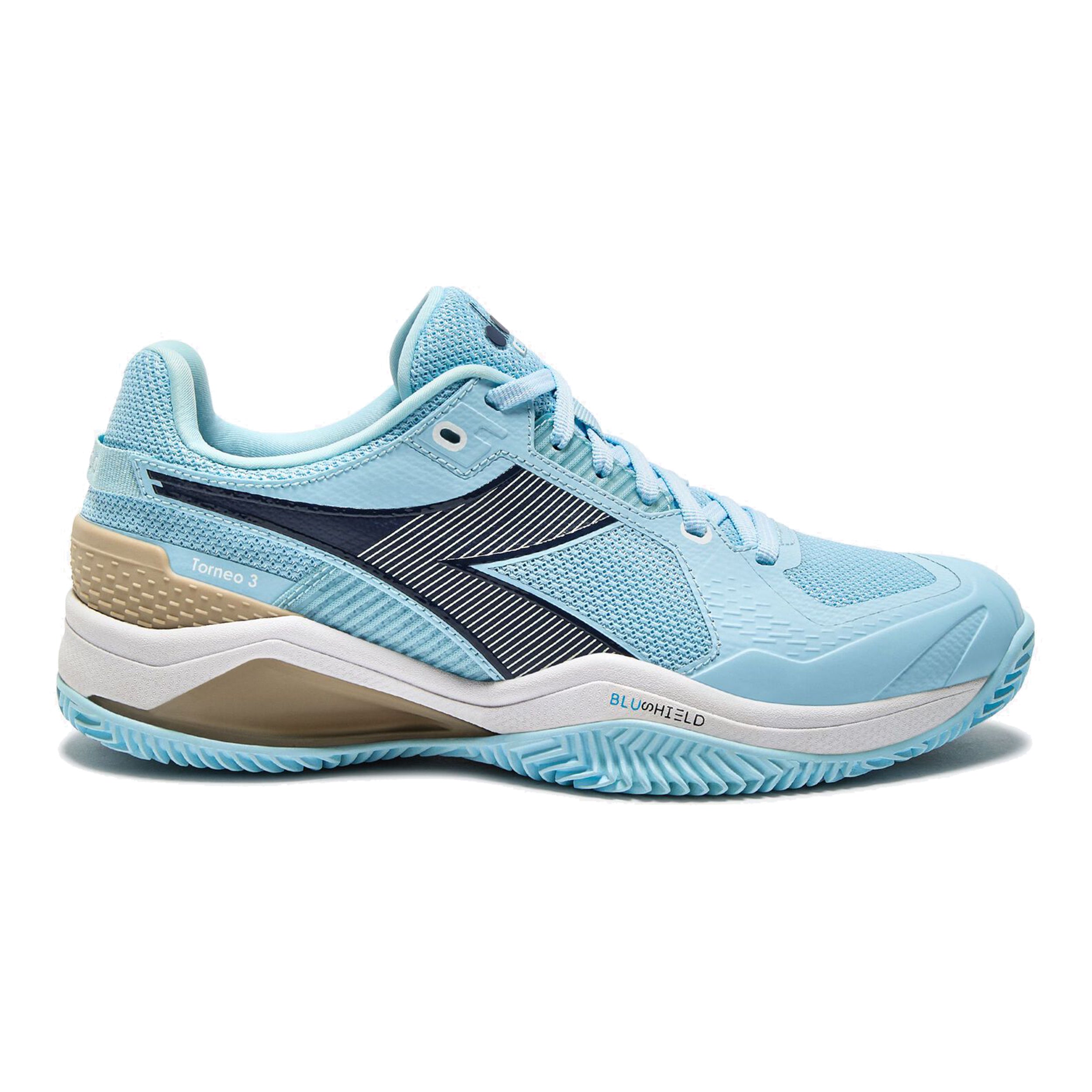 Blushield Torneo 3 Clay court shoe Women-light blue,dark blue