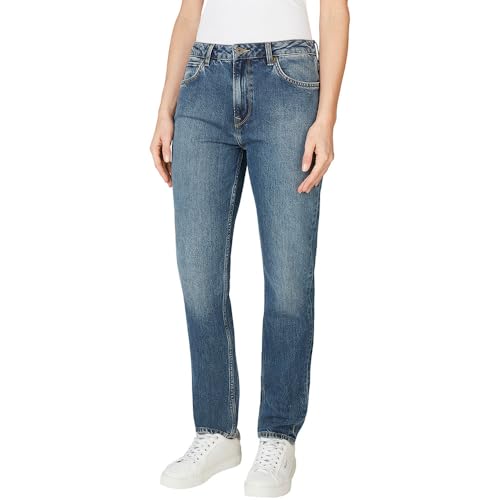 Pepe Jeans Damen Tapered Hw Violet Jeans, Blau (Denim-4um), 28W x 28L