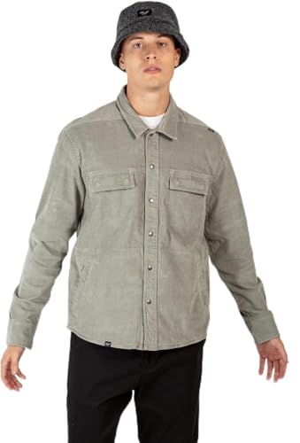 Reell Duke Overshirt Baby Cord Grey Mint S