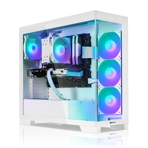 Aurum White Gaming PC Ryzen 7 5700X • GeForce RTX5060Ti 16GB • 32GB DDR4 • 1000GB M.2 SSD • Windows 11 • Luftkühlung • WLAN • Gamer PC Computer Gaming Rechner