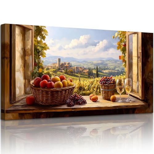 MHARTK66 ästhetische Bilder Wohnzimmer Berg Landschaft Gemälde 75x150 cm