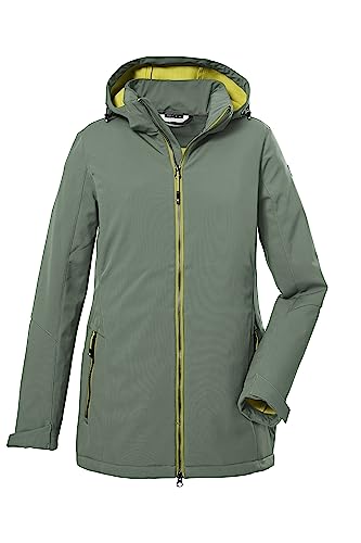 Killtec Damen Softshelljacke/Outdoorjacke mit abzippbarer Kapuze KOW 8 WMN SFTSHLL JCKT, pale green, 38, 39685-000