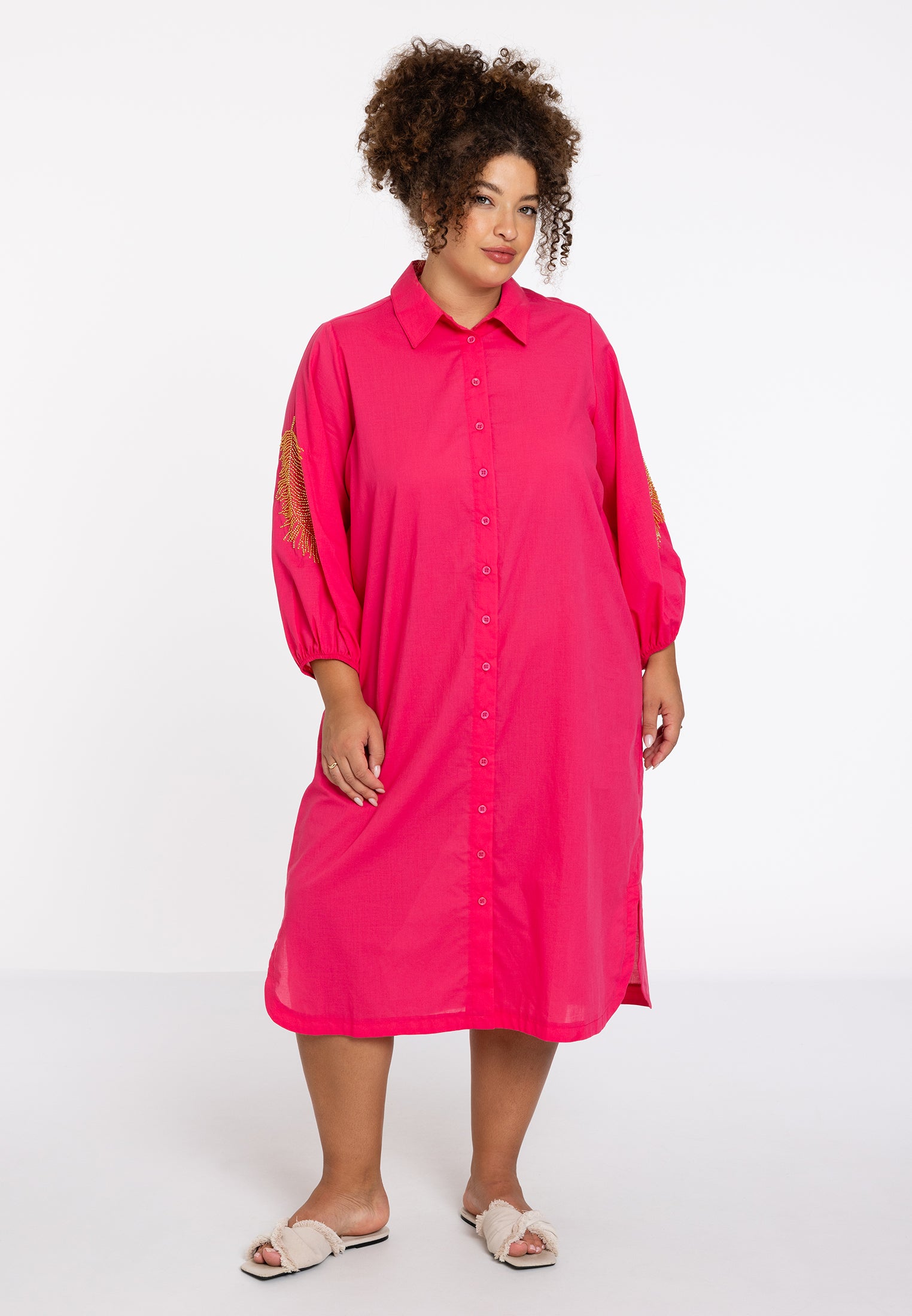 Geborduurde blouse-jurk SOFT COTTON